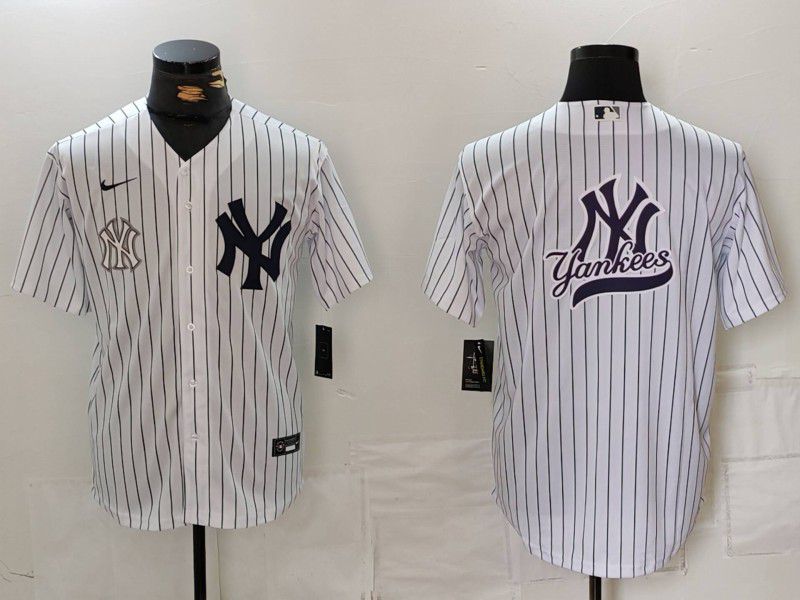 Men New York Yankees Blank White Stripe Game 2024 Nike MLB Jersey style 11->new york yankees->MLB Jersey